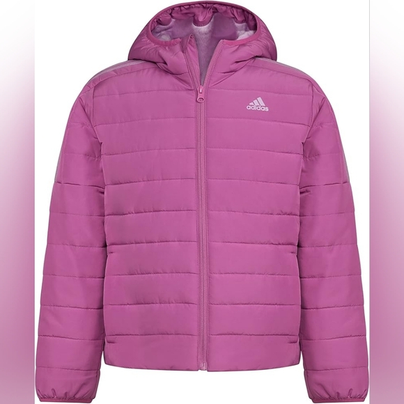 Adidas Girls Classic Puffer Jacket in Lilac, Sz 12